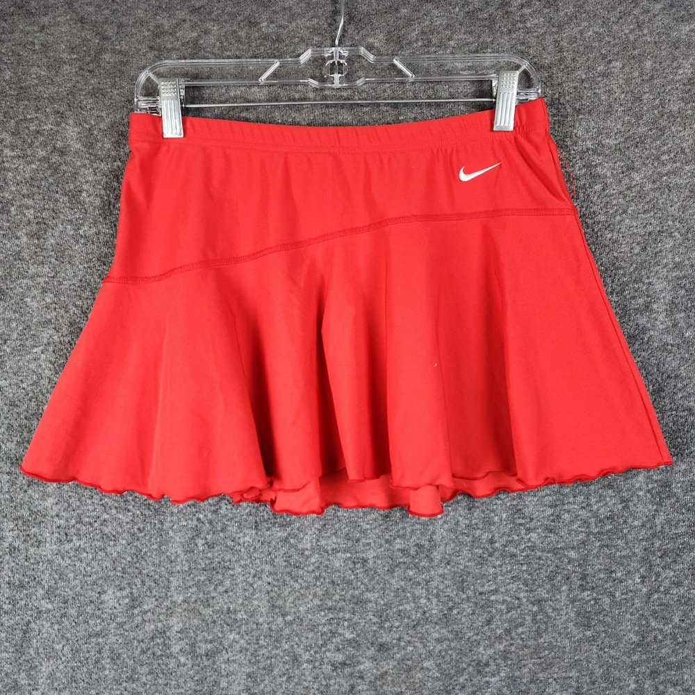Nike Skirt Womens M Dri-FIT Red Flared Tennis Athletic NEW
